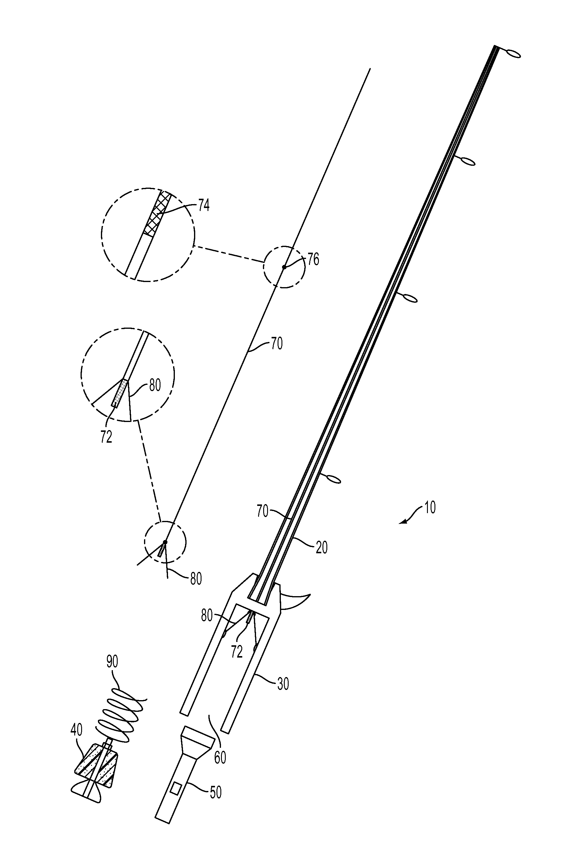 Fishing pole with replaceable illumination element
