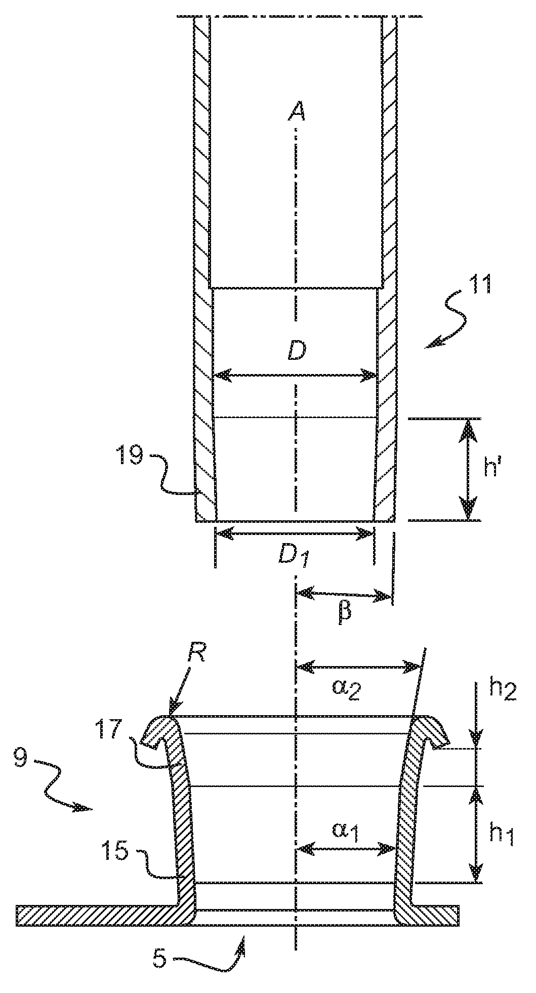 Connecting device, and corresponding thermal exchanger, particularly for a motor vehicle