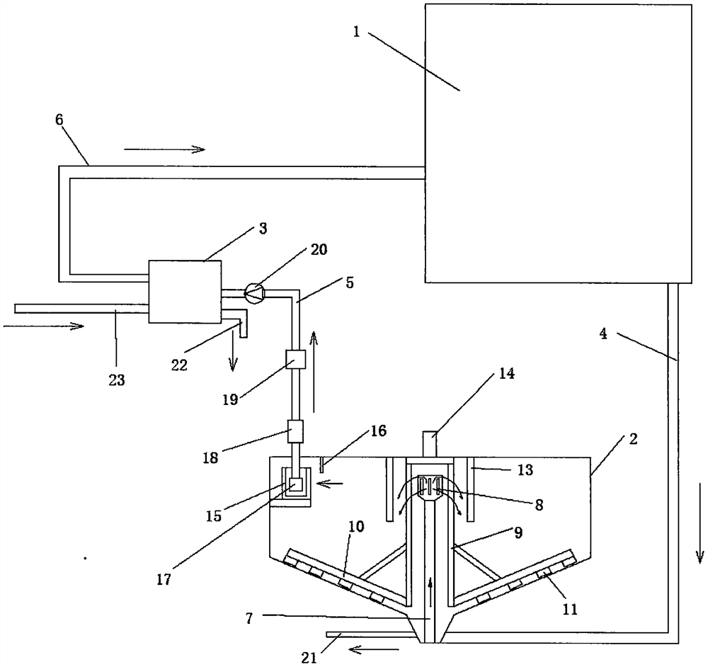 Water source heat pump system based on sewage source