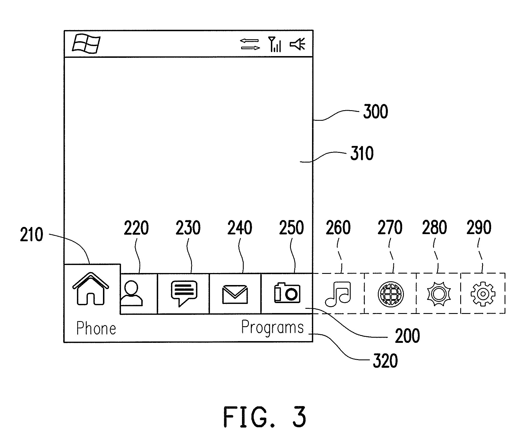 Method for switching user interface, electronic device and recording medium using the same