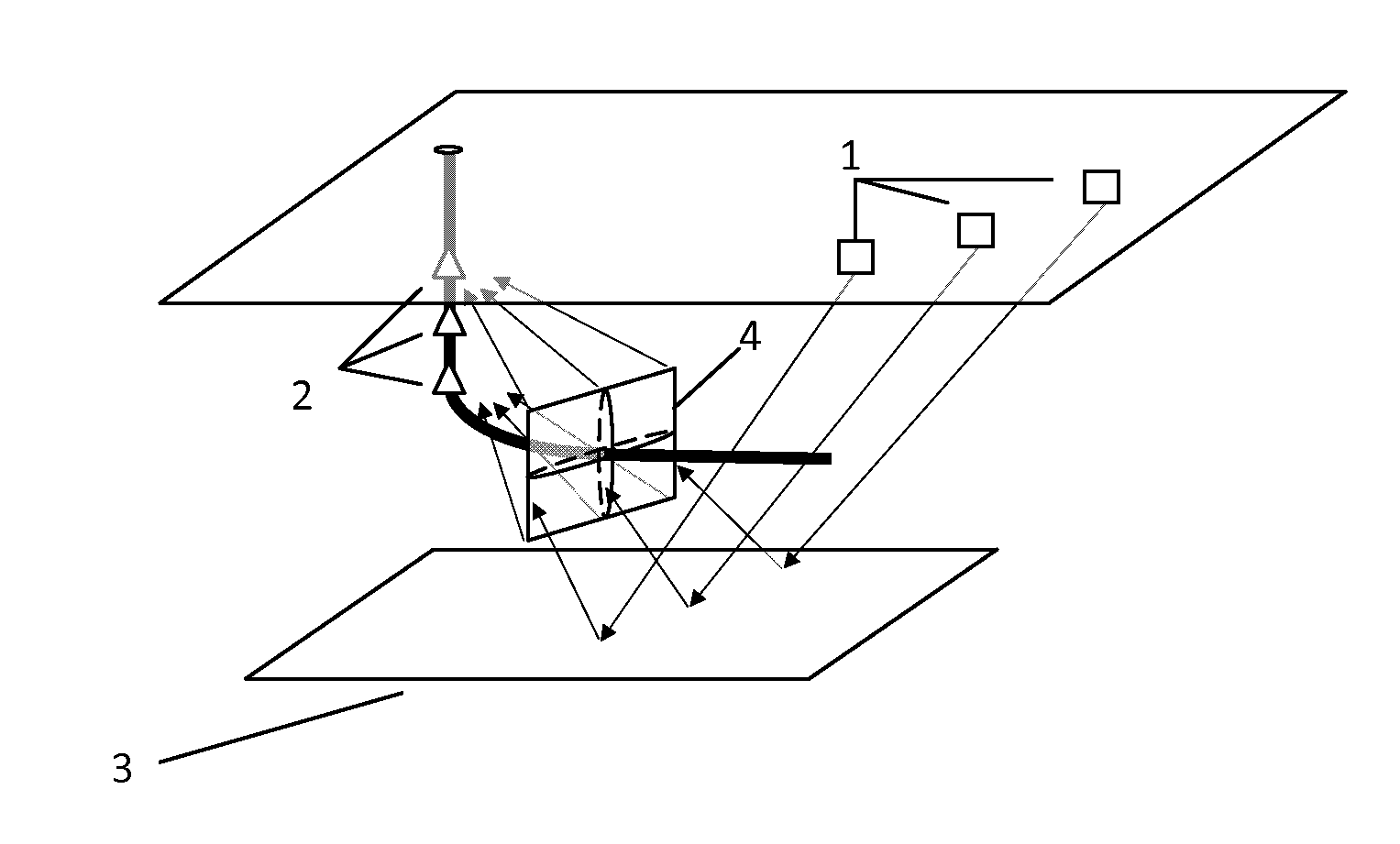 Method for determining geometric characteristics of a hydraulic fracture