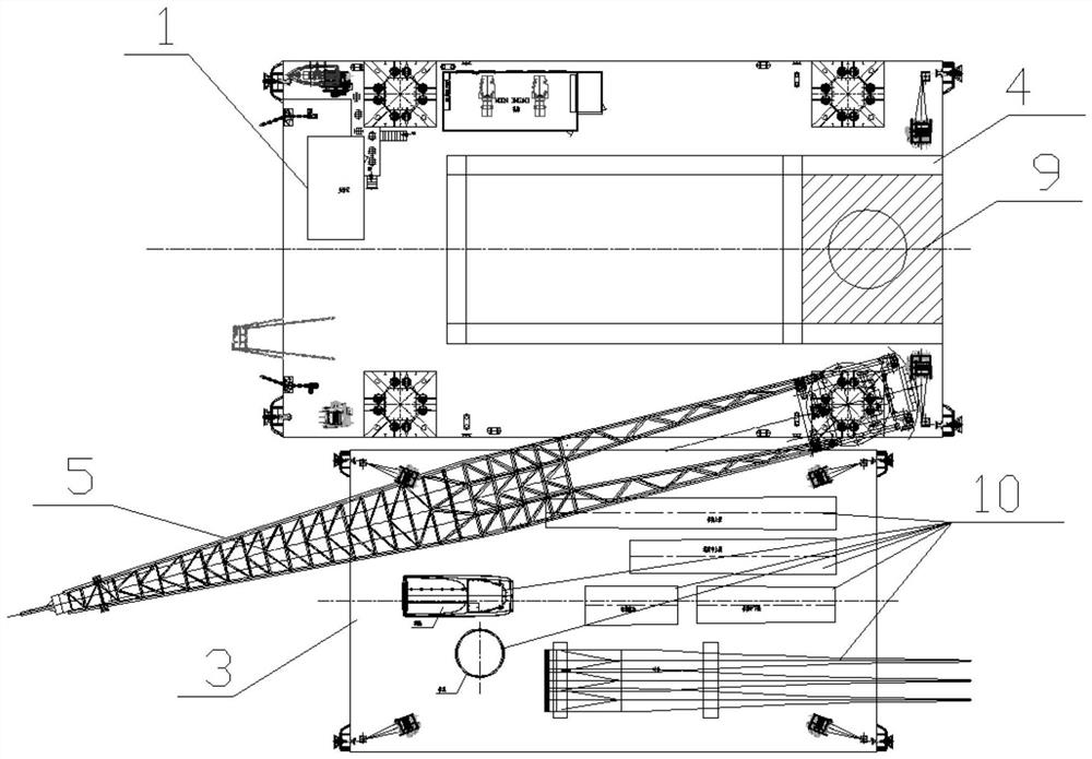 Floating fan platform mounting method