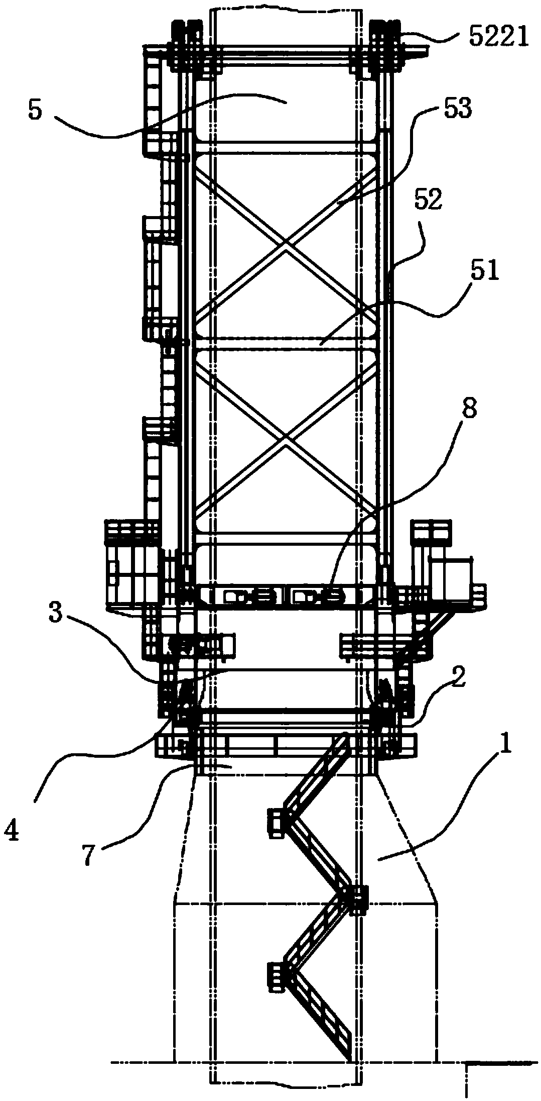 Double-arm parallel crane and working method