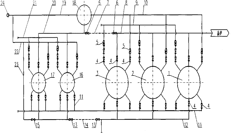 Multi-purpose system for high-temperature preheating of hot blast furnace combustion-supporting air