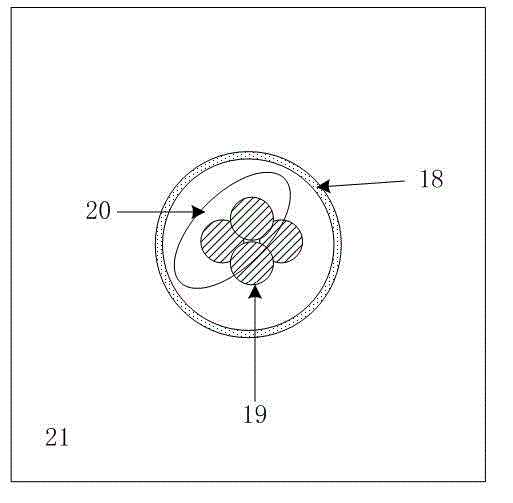 Device and method for ultrasonic testing of corrugated pipe duck grouting compactness
