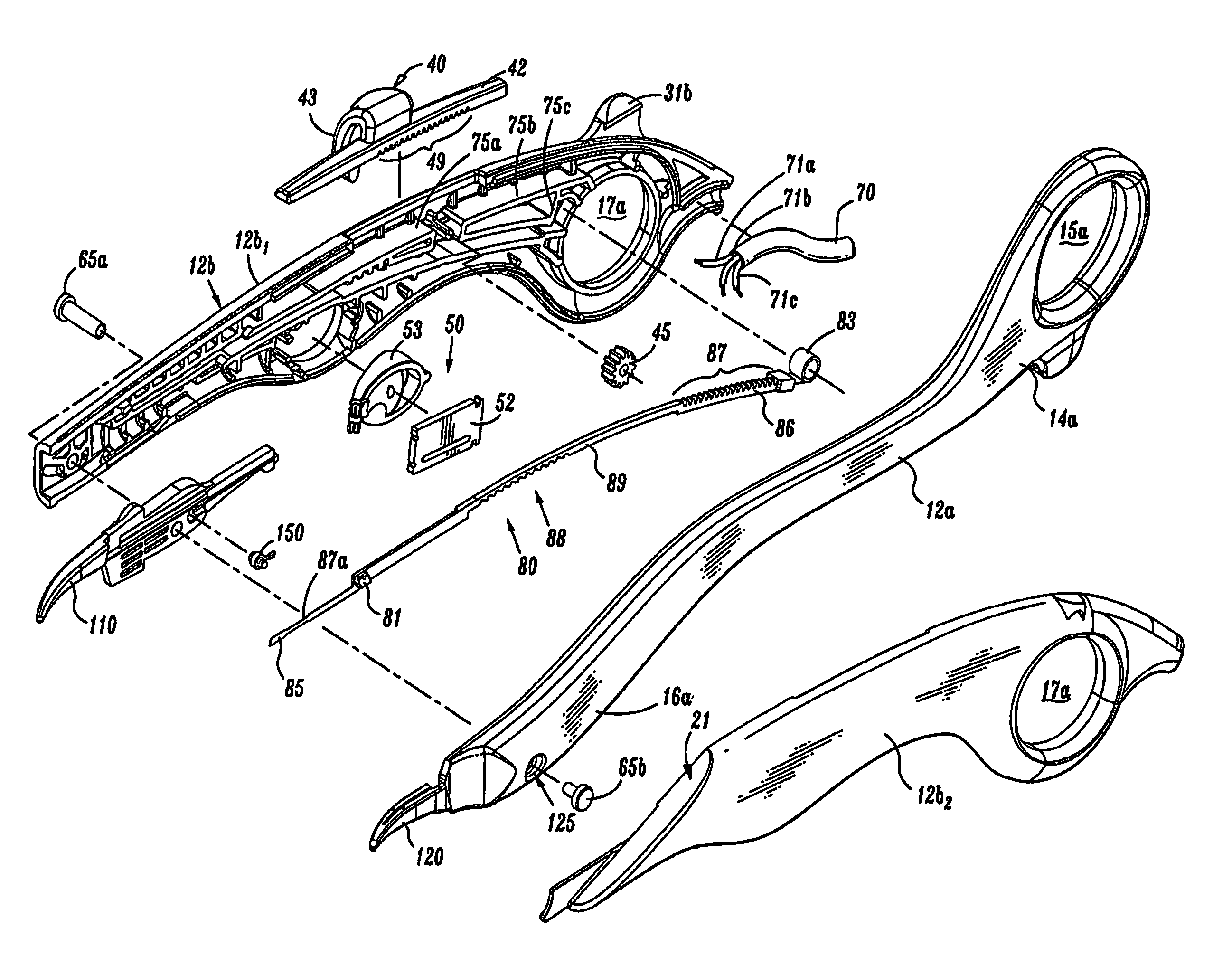 Open vessel sealing instrument with hourglass cutting mechanism and overratchet safety