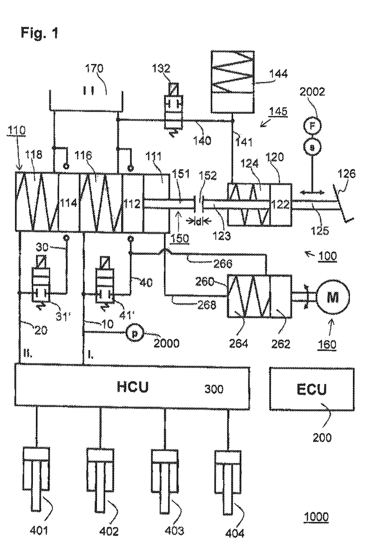 Electro-hydraulic motor vehicle brake system and method for the operation thereof