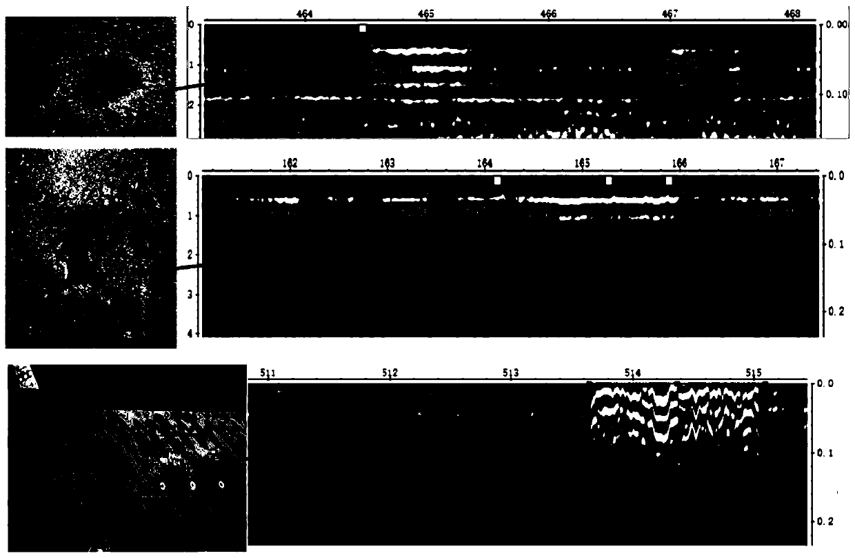 Asphalt pavement water damage detection method based on map gray scale adaptive selection