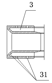 Rotational flow and direct current combined gas burner