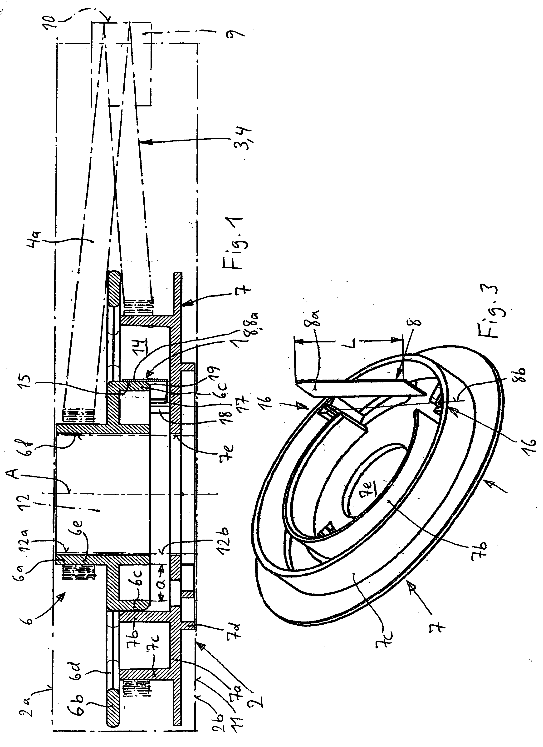 Frictional clutch for torque-restricted torsional power transmission between two reels of a hand-held device