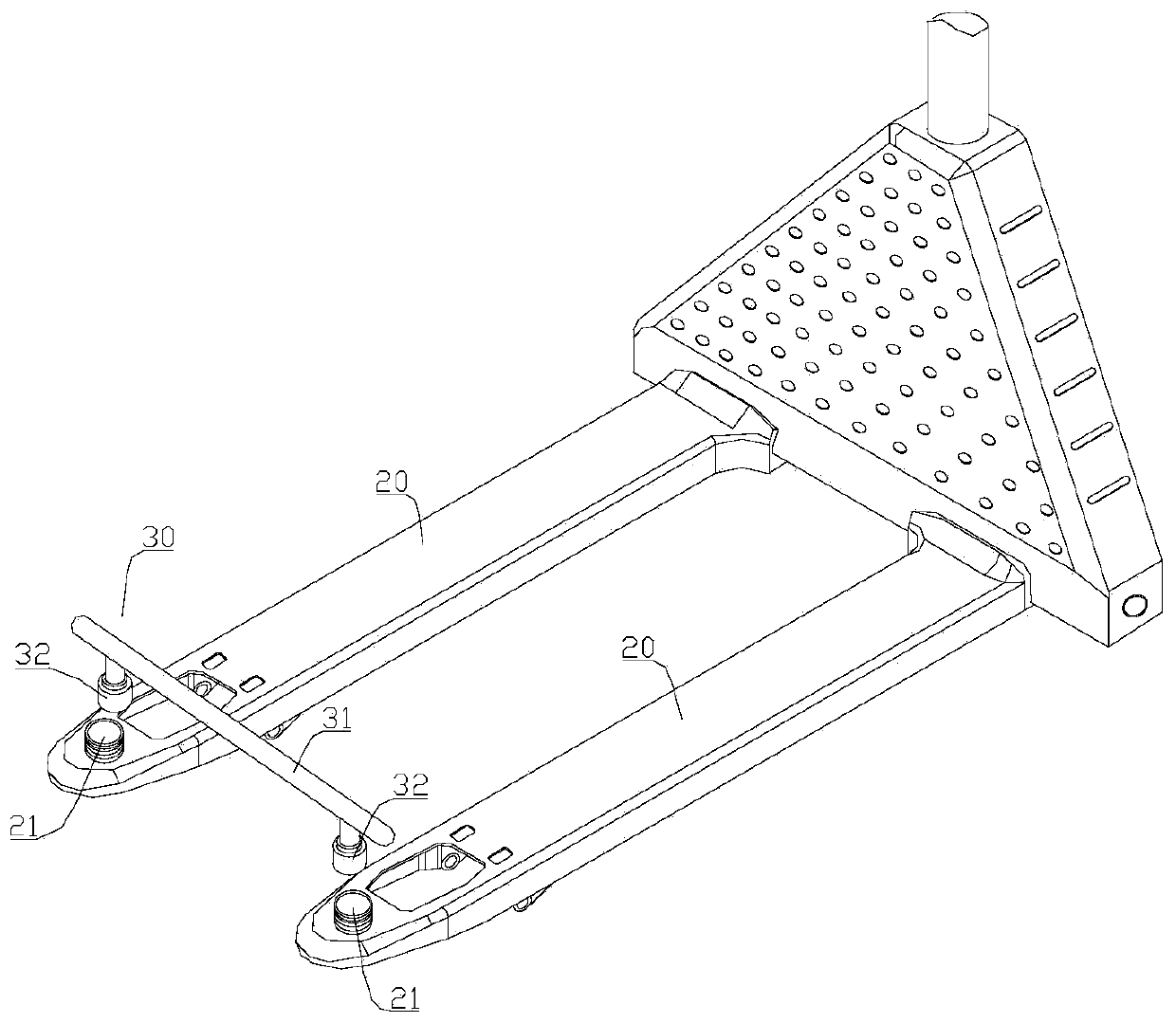 Forklift with locking mechanism