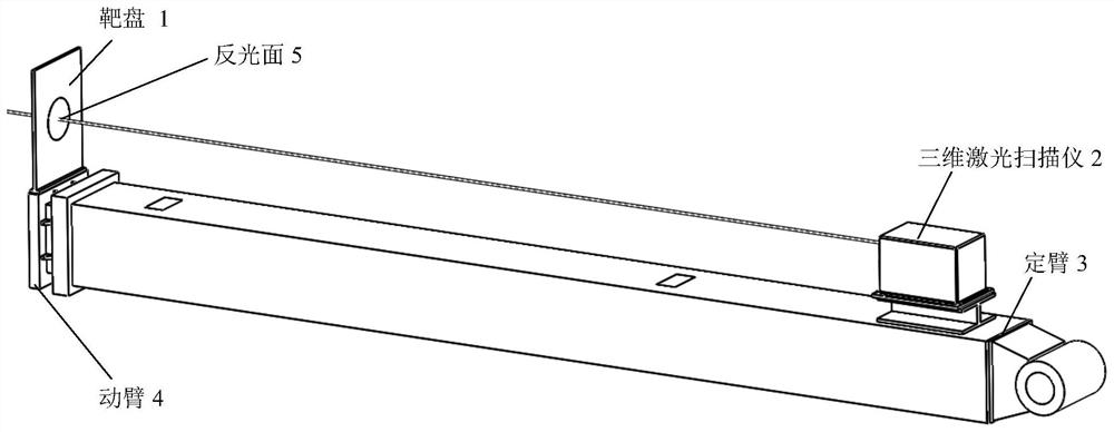 A device and method for positioning a robotic arm based on laser scanning