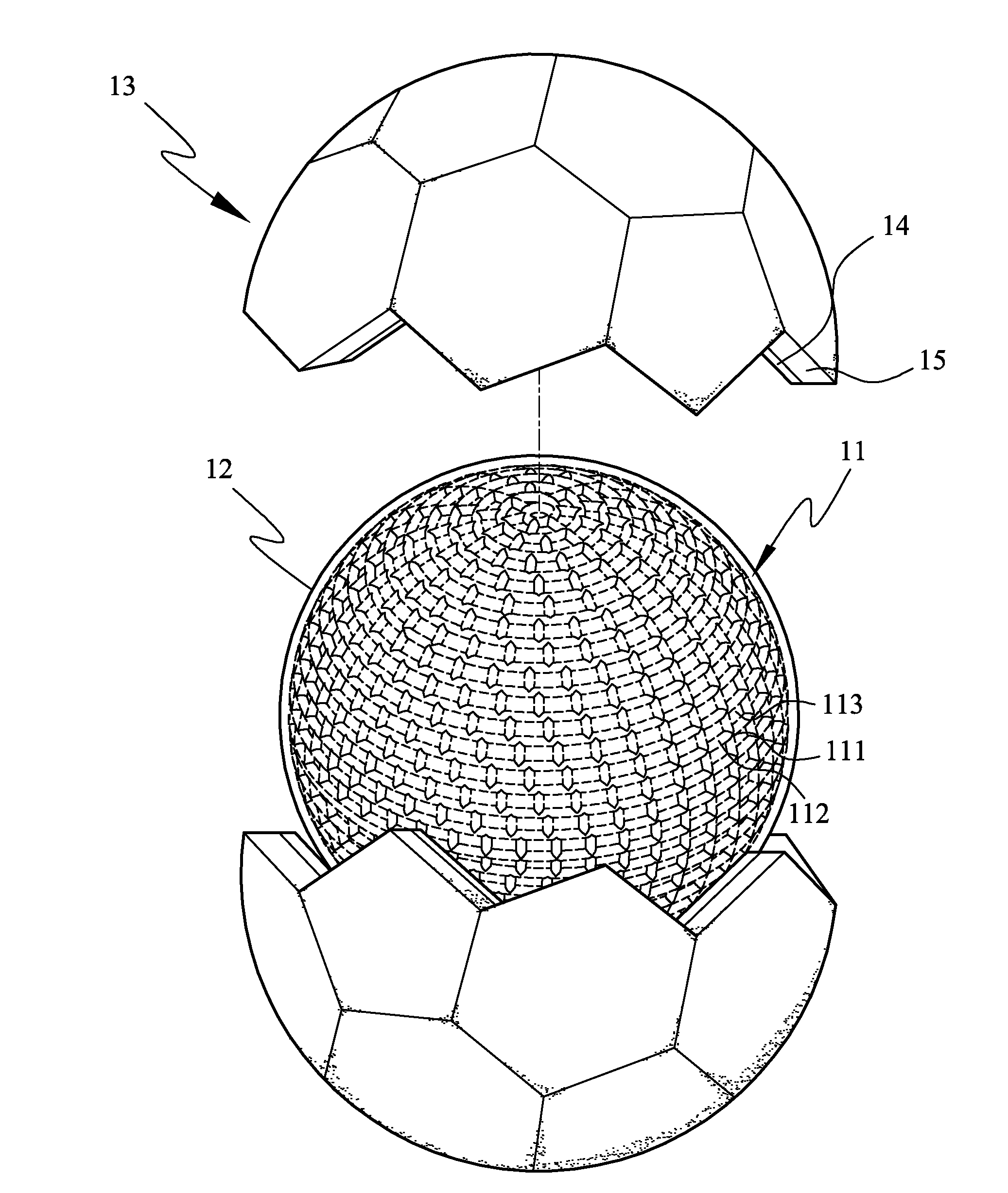 Inner bladder structure for ball