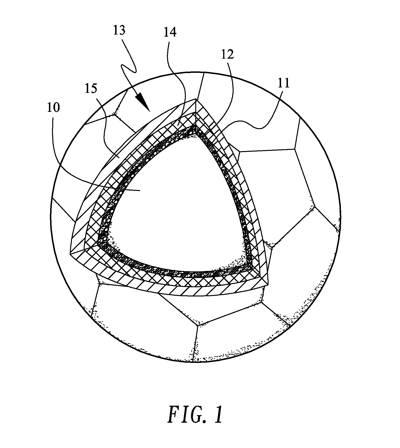 Inner bladder structure for ball