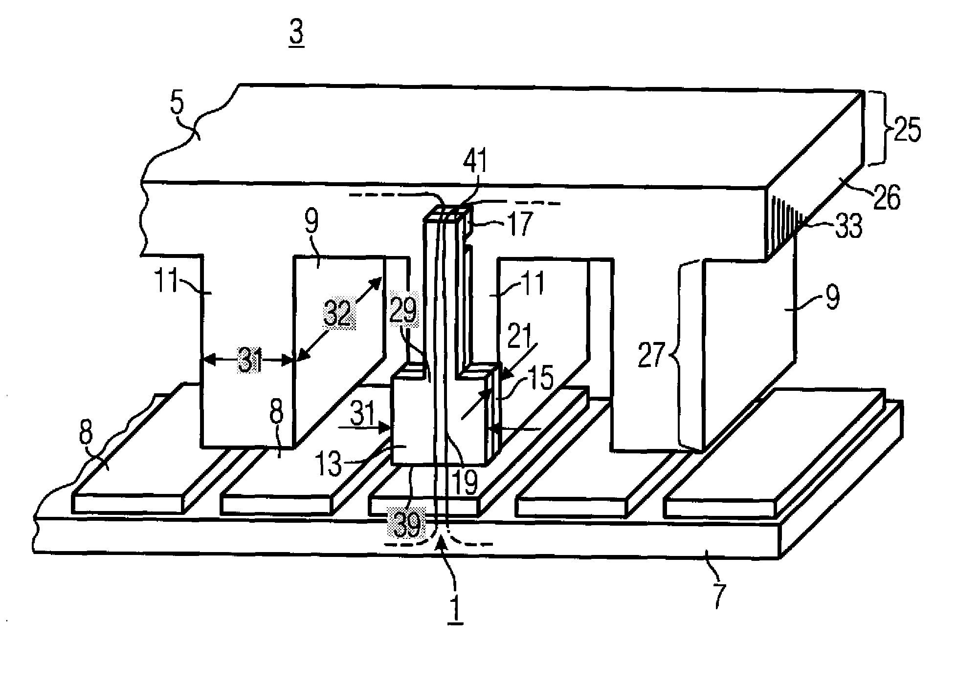 Sensor device for measuring a magnetic field