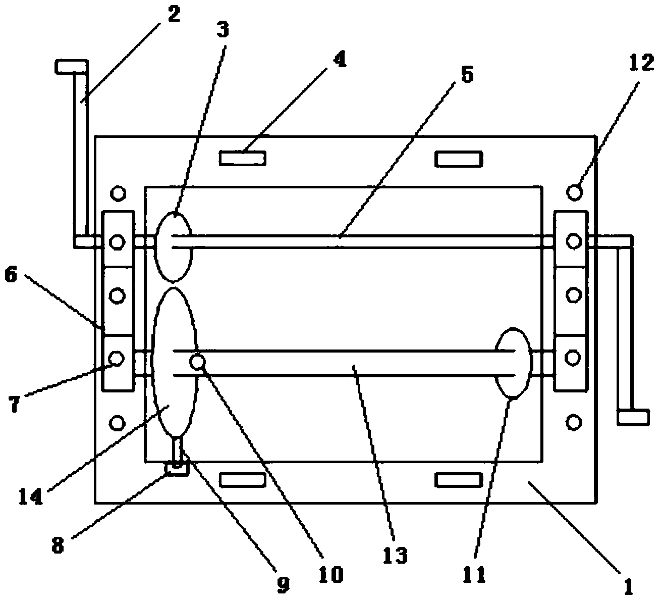 Manual gear type column switch hoisting device and application thereof
