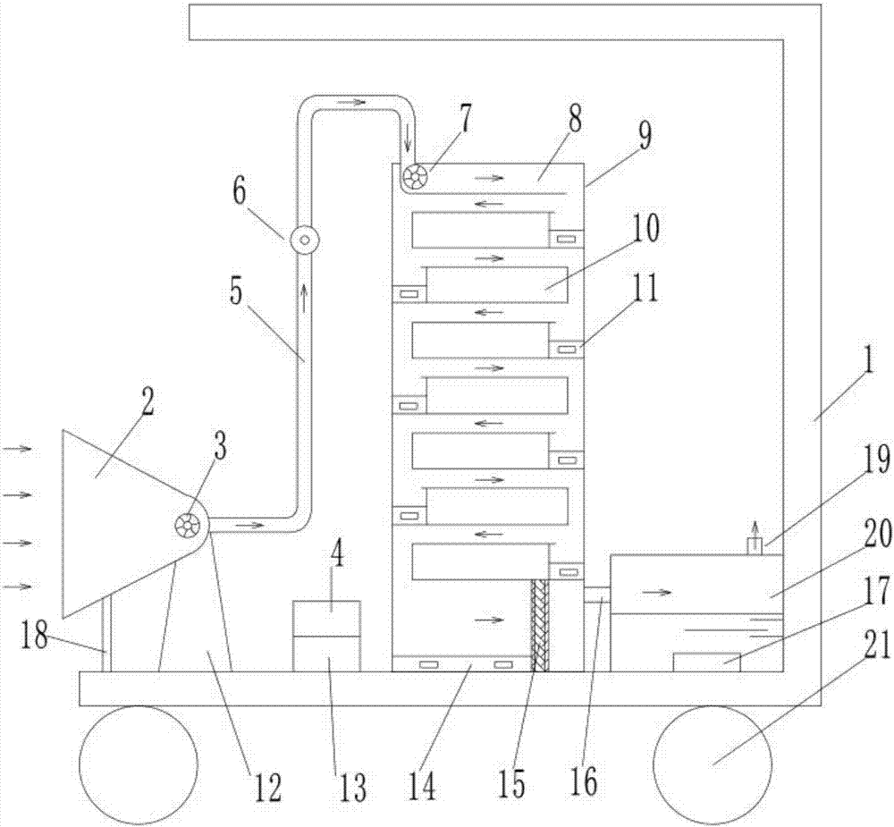 Dust-removing device special for construction
