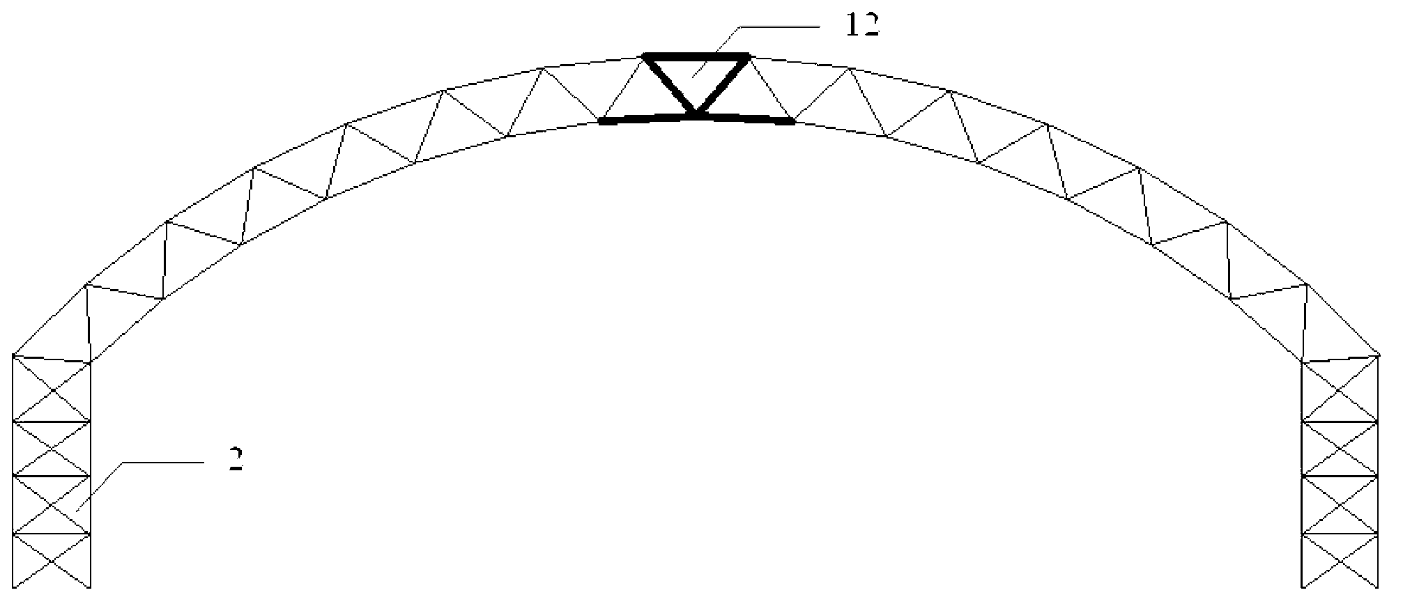 Installing method of extendable latticed shell structure