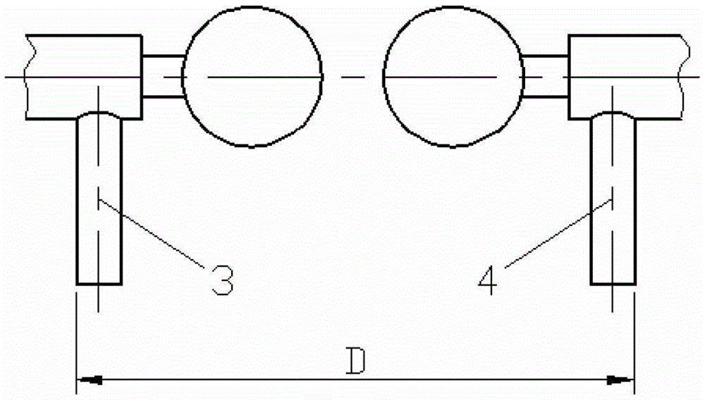 Static material layer thickness detection device between dielectric balls