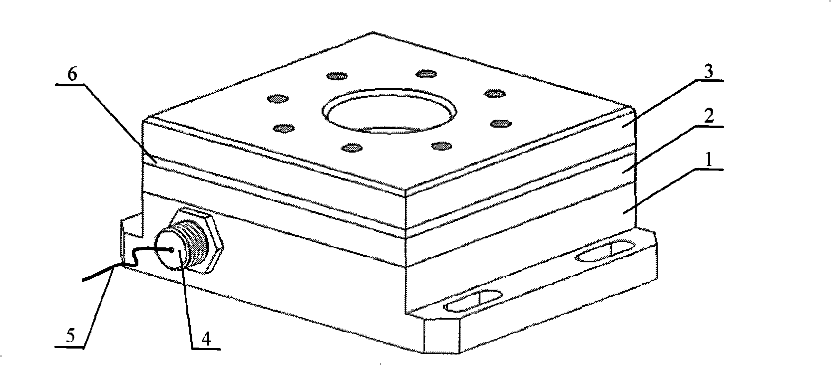 Piezoelectric-type four-dimensional cutting force-measuring platform
