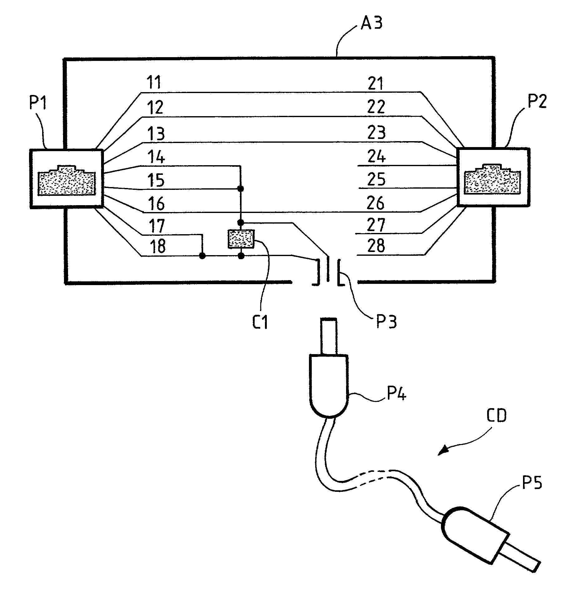 Terminal adapter for connecting a terminal to a computer local area network capable of identifying any of several terminal types