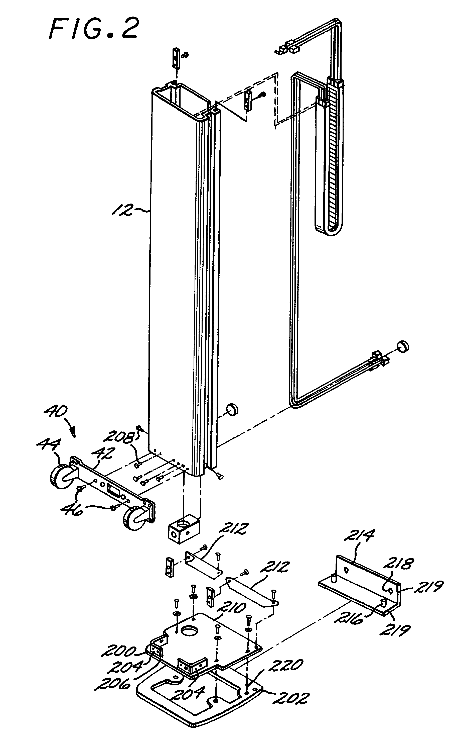 Structural and patient positioning features of an x-ray system