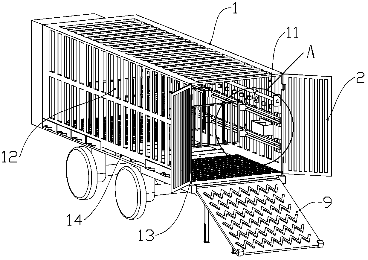 Special vehicle for transporting cattle