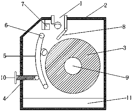 Walnut shell breaking device and application method thereof