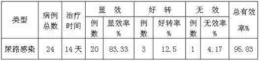 Urinary tract infection treating medicine and preparation method thereof