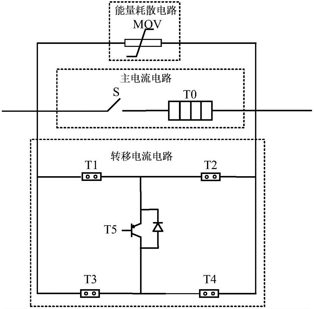 Bridge type bidirectional non-arc direct-current circuit breaker