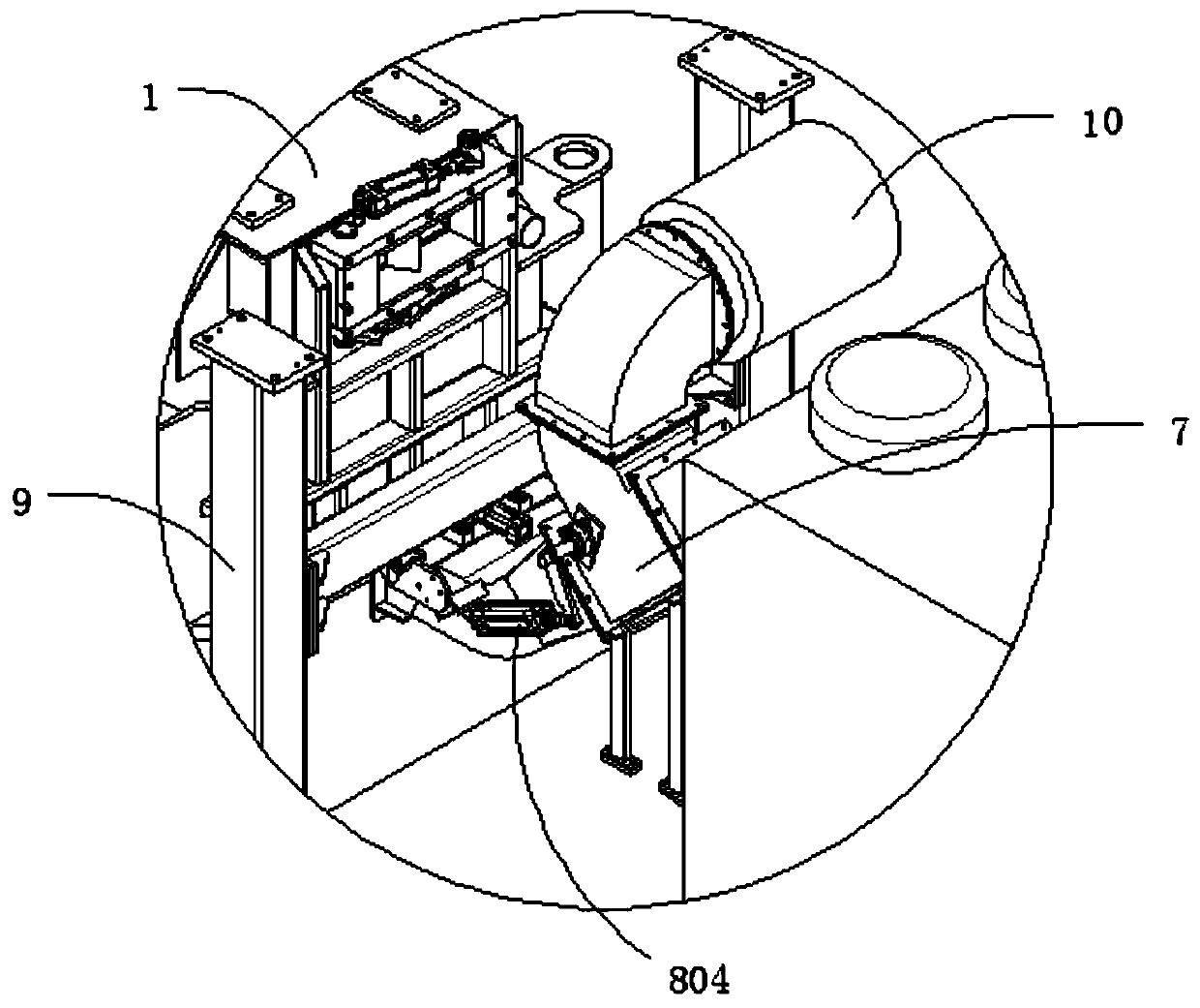 Air-cooled forming system of inner container forming machine