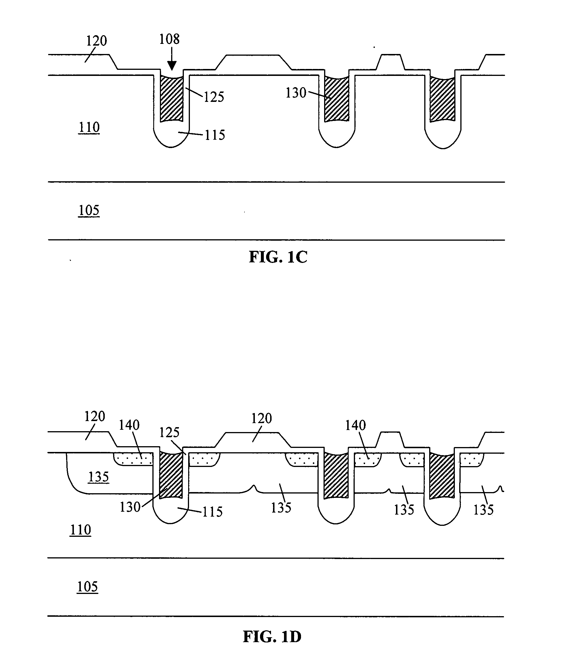 Device structure and manufacturing method using HDP deposited source-body implant block
