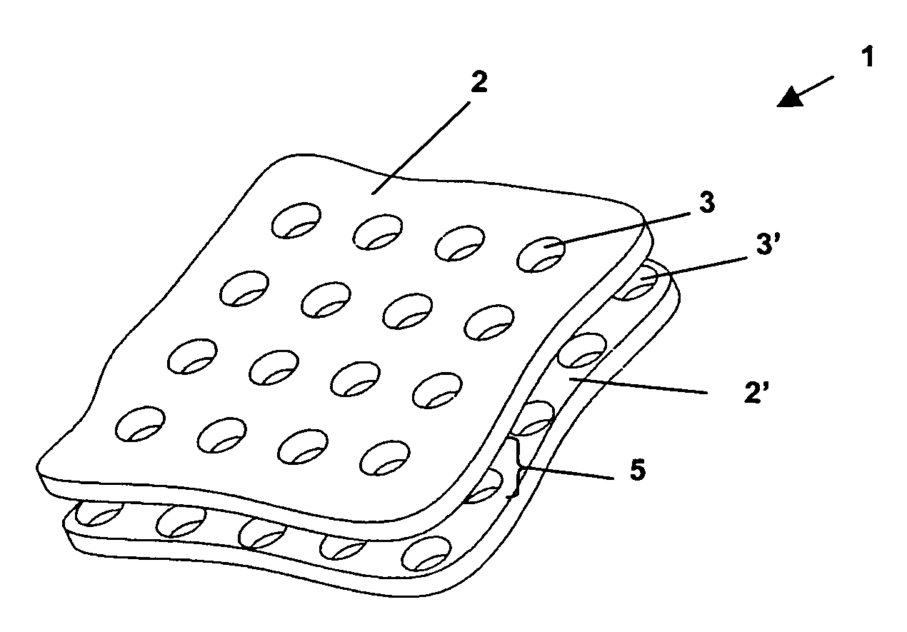 Adaptive membrane structure with insertable protrusions