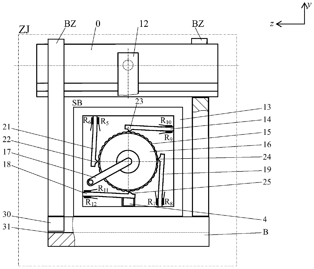 Method and device for measuring thickness of material sample