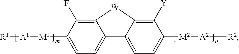 Fluorinated dibenzofuran and dibenzothiophene derivatives