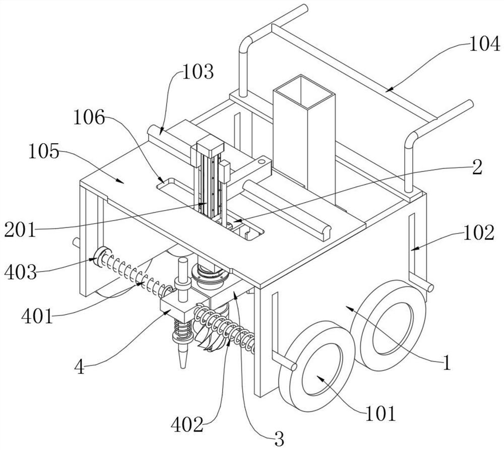 Rapid crack repairing device for road engineering construction