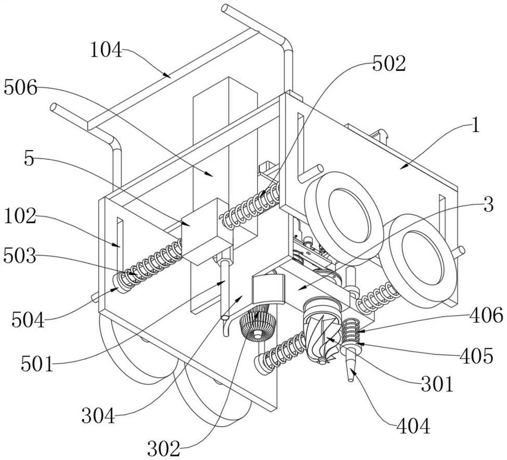 Rapid crack repairing device for road engineering construction