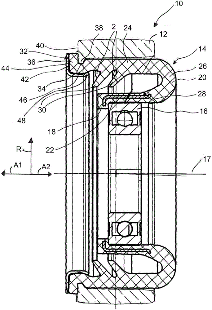 Cardan shaft bearing