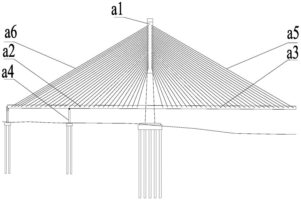 A construction method of beam first and then pier at the top section of auxiliary pier of cable-stayed bridge