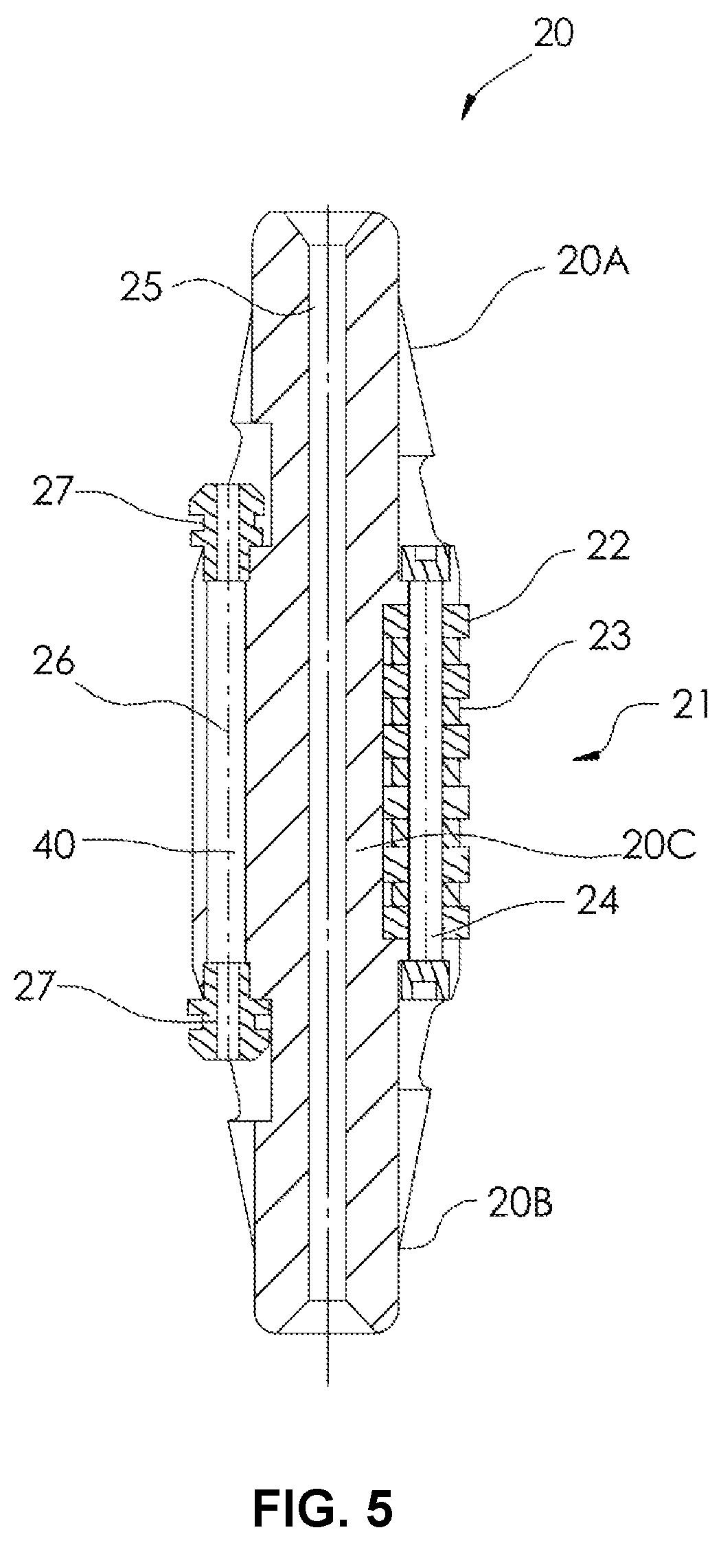 Maintenance device and method for determining the position of a blockage point of a tubular member