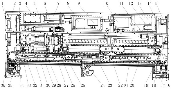 Rapid fixing and transverse moving system of electrically-driven shipboard helicopter