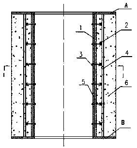 steel reinforced concrete well wall