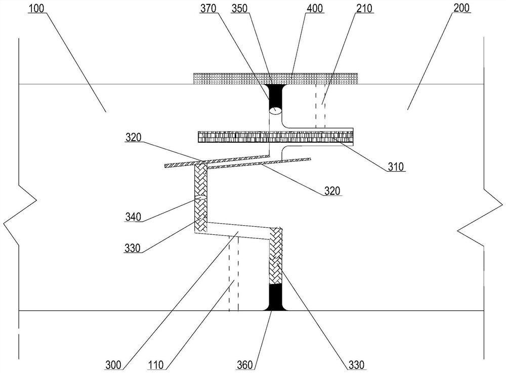 Socket and spigot structure for prefabricated assembly pipe gallery and construction method