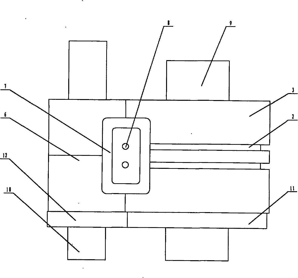 Continuous casting-rolling and extrusion molding device of Al-Mg-Cu alloy and composite materials