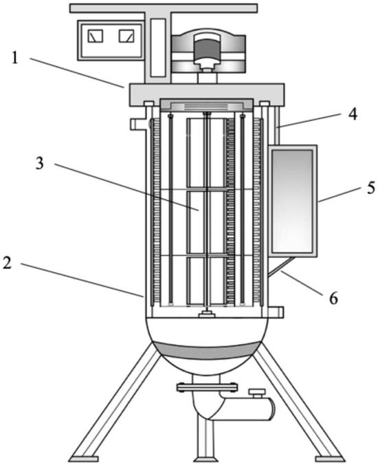 A modular electrochemical device for automatic rotation and efficient chlorine and scale removal