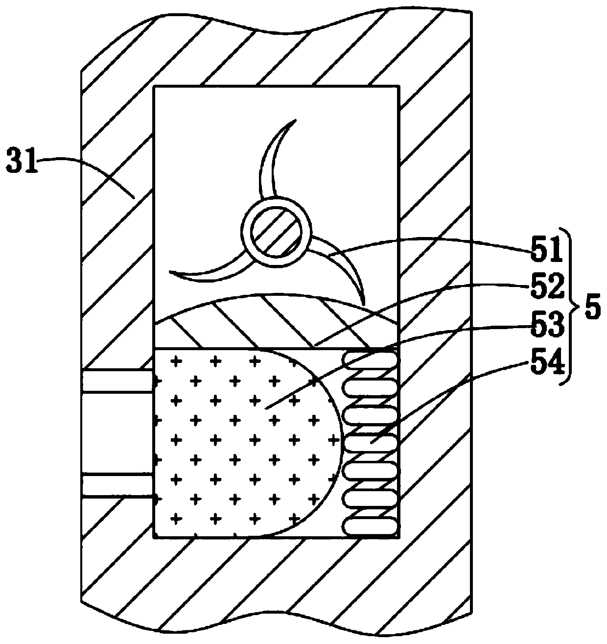 A corrugated paper pneumatic receiving device