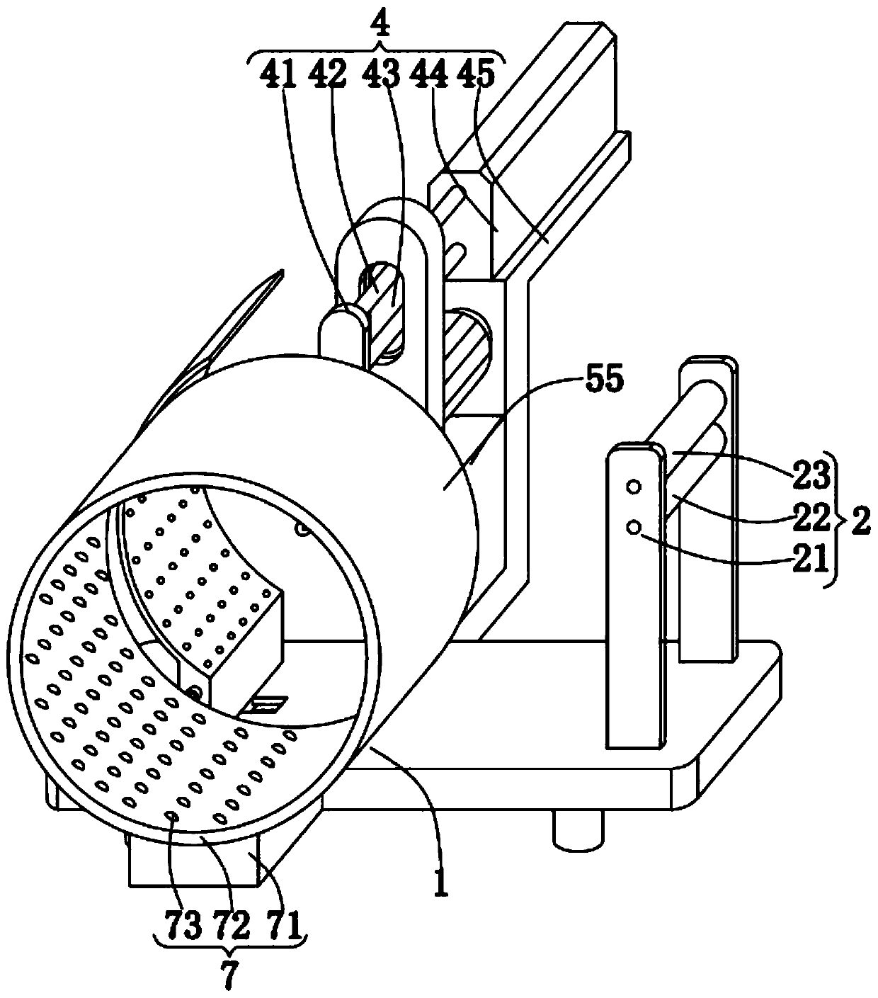 A corrugated paper pneumatic receiving device