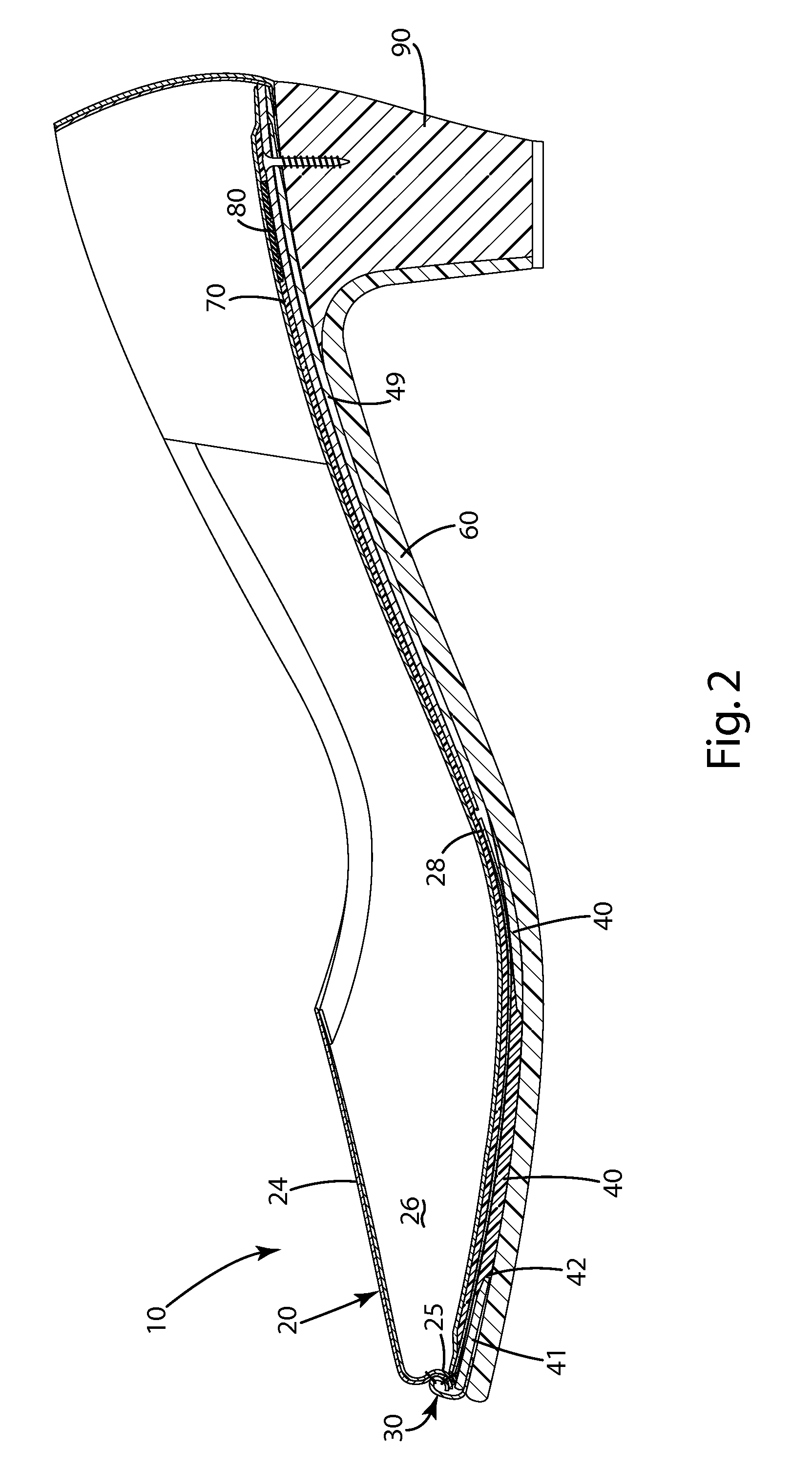 Platform footwear construction and related method
