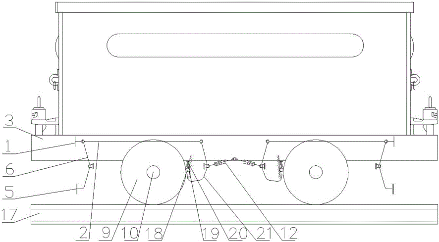 Mine car capable of being braked