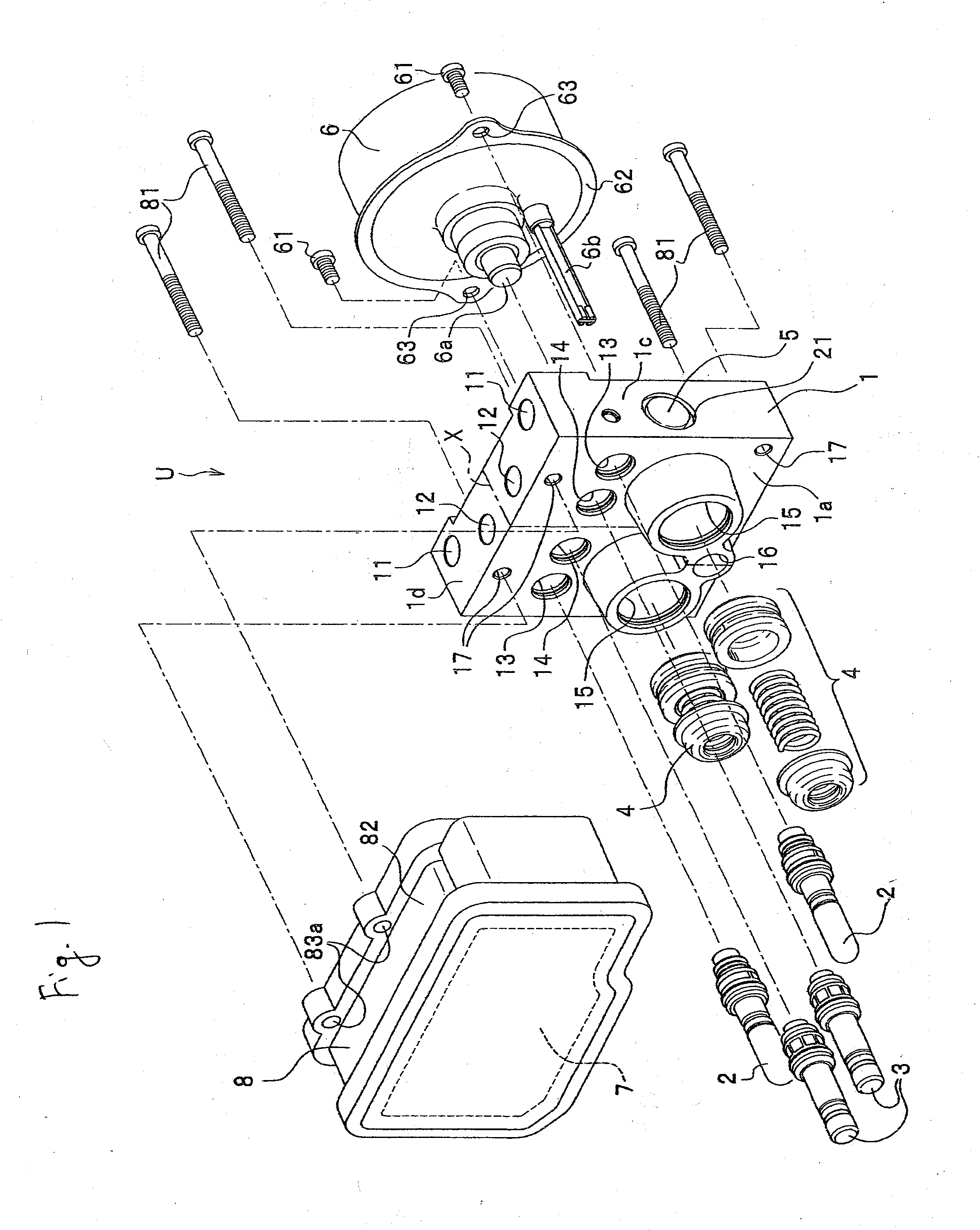 Vehicle brake hydraulic pressure control unit